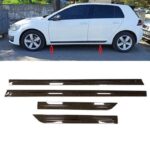 Τριμ Πόρτας Σετ Για VW Golf VII (7) 2013-2020 4 Doors Αυτοκόλλητα Μαύρο Γυαλιστερό 4 Τεμάχια