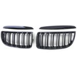 Καρδιές Μάσκας Για Bmw 3 E90 E91 05-08 M4 Look Με Διπλή Γρίλια Μαύρο Γυαλιστερό 4 Τεμάχια - Image 2