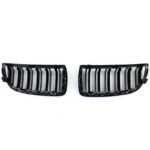 Καρδιές Μάσκας Για Bmw 3 E90 E91 05-08 M4 Look Με Διπλή Γρίλια Μαύρο Γυαλιστερό 4 Τεμάχια - Image 4