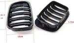 Καρδιές Μάσκας Για Bmw 3 E46 99-01 SedanTouringCompact M4 Look Με Διπλή Γρίλια Μαύρο Γυαλιστερό 2 Τεμάχια - Image 4