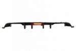 Diffuser Πίσω Προφυλακτήρα Για VW Golf VII (7.5) 17-20 Facelift R-Look Μαύρο Γυαλιστερό Με Led Στοπάκι