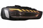 Μπροστινά Φανάρια Set Για Audi A4 B8.5 Facelift (2012-2015) Μαύρα A4 B9.5 Design OEM Xenon Upgrade Σε Full Led & Dynamic Led Φλας Carner - Image 2