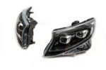 Μπροστινά Φανάρια Set Για Mercedes-Benz Vito W447 14-24 W448 2025 Look DRL Led Tube Μαύρα Carner - Image 2