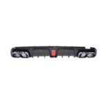 Diffuser Πίσω Προφυλακτήρα Για Mercedes-Benz C-Class W205 14-20 Sedan Brabus Look Με Μαύρες Μπούκες - Image 2