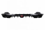 Diffuser Πίσω Προφυλακτήρα Για Mercedes-Benz C-Class W205 14-20 Sedan Brabus Look Με Μαύρες Μπούκες - Image 4