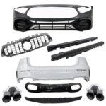 Body Kit Για Mercedes-Benz A-Class W177 19+ Hatchback Amg A45s Look Black Edition
