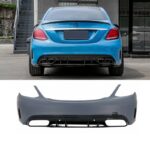 Πισινός Προφυλακτήρας Για Mercedes-Benz C-Class W205 Sedan 14-21 Amg C63s Facelift Look