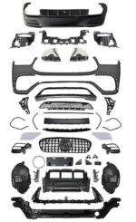 Body kit Για Mercedes-Benz GLE Coupe C167 2019-2023 GLE63s Amg Look Black Edition Με Μάσκα & Μπούκες Μαύρες - Image 2