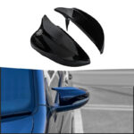 Καπάκια Καθρεφτών Για VW Golf VI (6) 08-12 Touran 10-15 R Look Κουμπωτά Μαύρο Γυαλιστερό 2 Τεμάχια