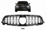 Μάσκα Για Mercedes-Benz E-Class Facelift W213 S213 C238 A238 Amg Line GT Panamericana Look Μαύρο  Χρώμιο 1 Τεμάχιο