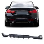 Diffuser Πίσω Προφυλακτήρα Για Bmw 4 F32 Coupe  F33 Cabrio  F36 Gran Coupe 13-21 M-Tech Μαύρο Ματ Με 2 Μονές Τρύπες Εξάτμισης Αριστερά & Δεξιά -0----0-  Από Abs Πλαστικό 1 Τεμάχιο