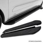 Πλαινά Σκαλοπάτια Με Βάσεις Για Fiat Fullback 2016-2019  Mitsubishi L200 2005-2015 FABA Black 183cm 2 Τεμάχια Αλουμινίου