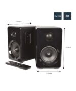 AvLink ABS35BLK Ενεργά Bluetooth Ηχεία Βιβλιοθήκης 3.5" 15W RMS Μαύρα με USB, MicroSD (Ζεύγος) - Image 2