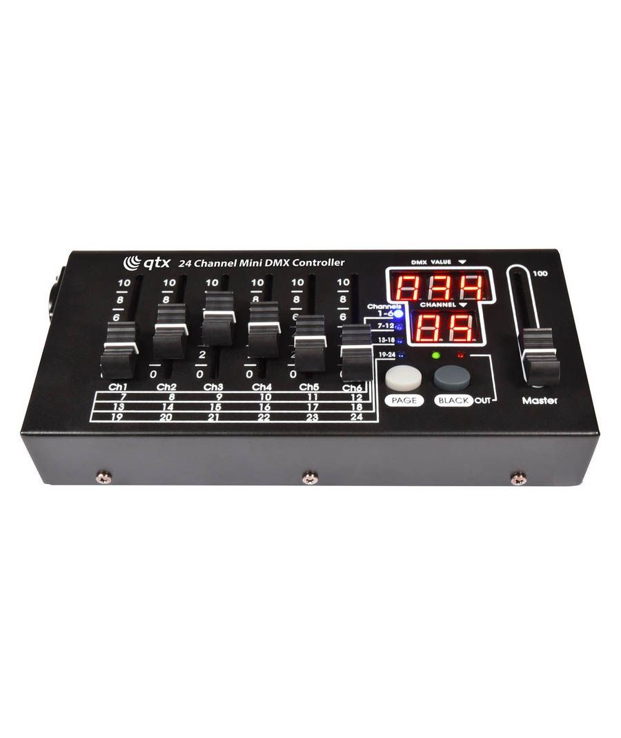 Qtx MDMX-24 Mini DMX Ελεγκτής 24 Καναλιών (Τεμάχιο)
