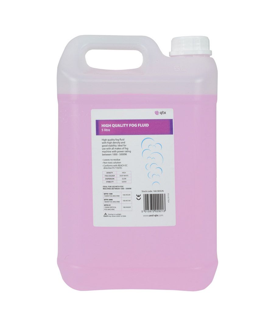 Qtx HQ-FOG-5L Υψηλής Ποιότητας Υγρό Ομίχλης Pink 5 Λίτρα (Τεμάχιο)