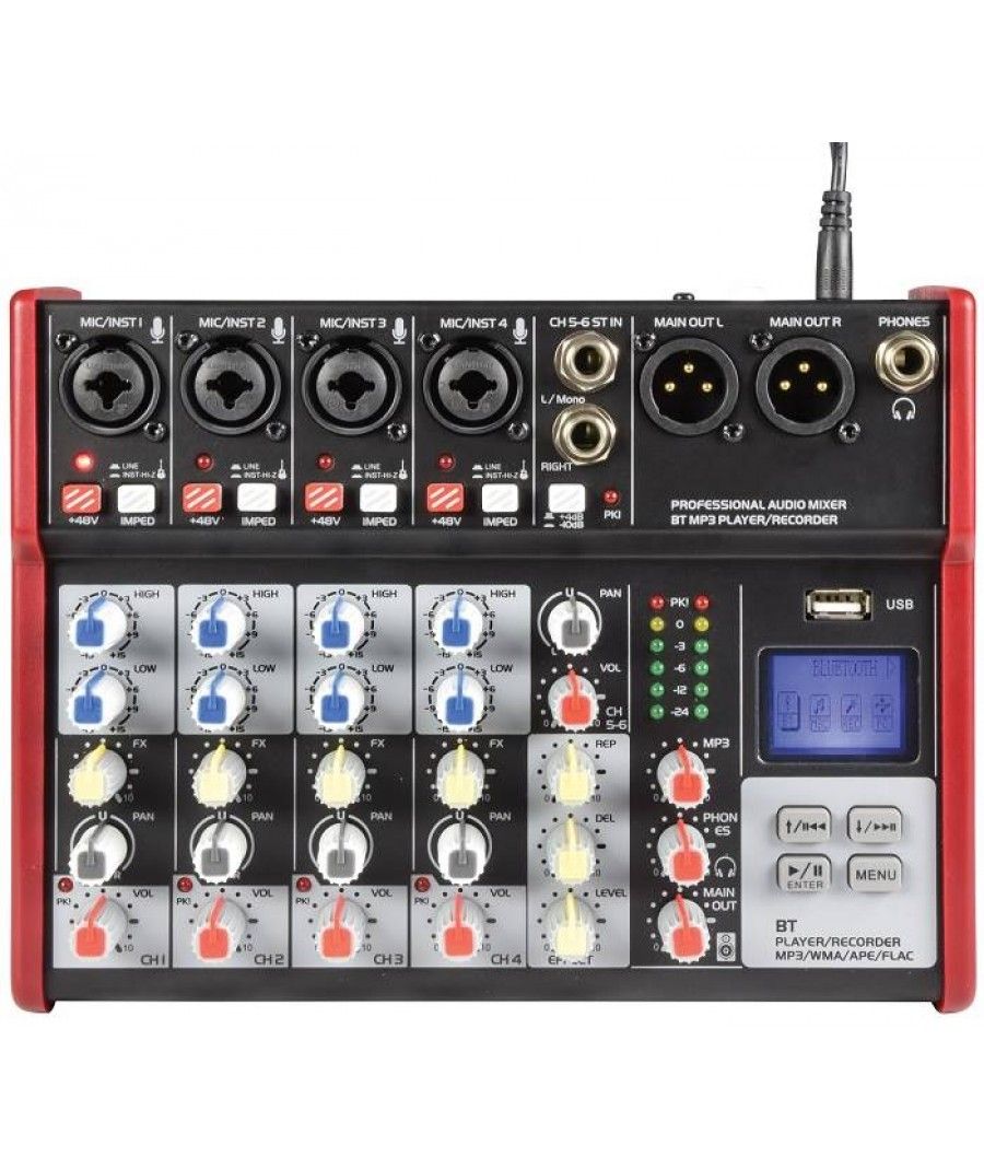 Citronic CSM-6 Compact Μίκτης 6 Καναλιών με USB & Bluetooth (Τεμάχιο)