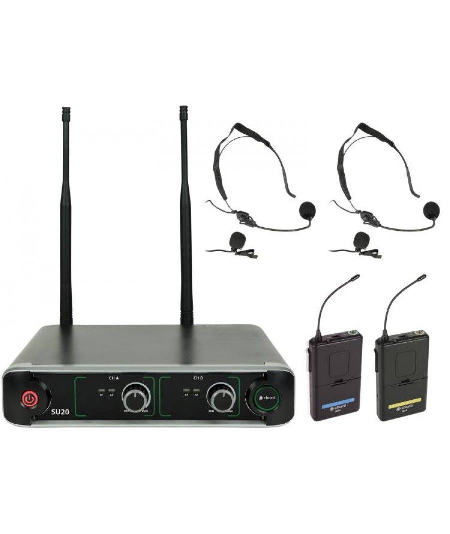 Chord SU20-B-BY Compact Dual UHF Μικροφώνου *ΤΕΛΕΥΤΑΙΟ ΣΕΤ