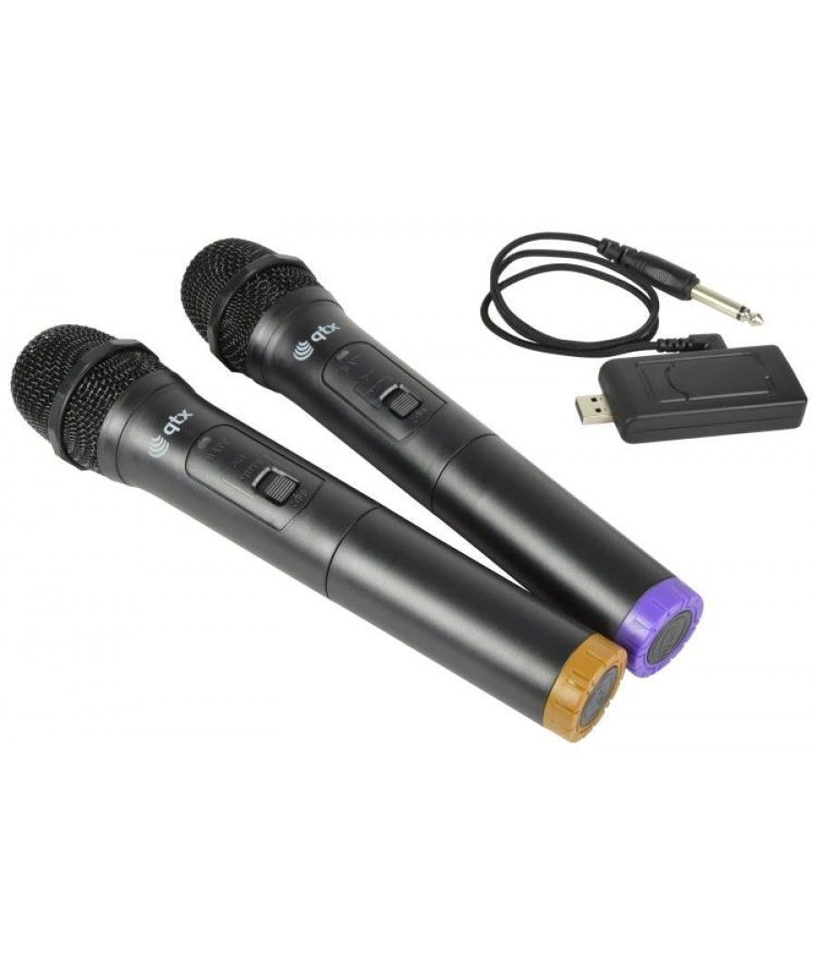 Qtx U-MIC-863.2+864.8 USB Dual Handheld UHF Ασύρματο  Μικρόφωνο (Σετ)
