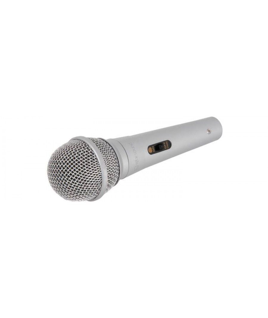 Qtx DM11 Δυναμικό Ενσύρματο Μικρόφωνο Χειρός Ασημί (Τεμάχιο)
