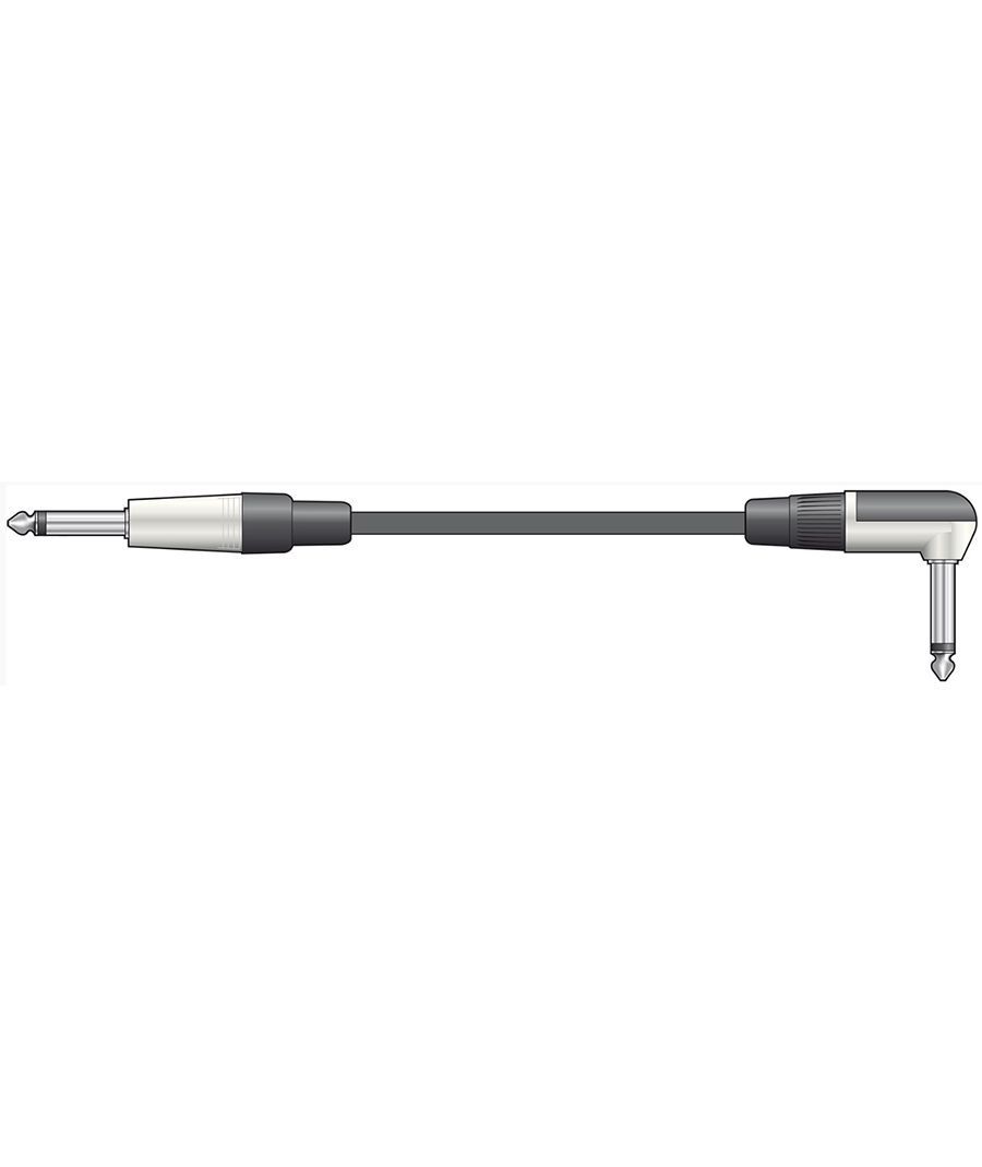 Chord M6J-90J600 Καλώδιο Κιθάρας σε Ορθή Γωνία 6.3mm Mono Jack Plug - 6.3mm Mono Jack Plug 6m (Τεμάχιο)