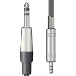 Citronic S6-3J075 Καλώδιο Ήχου 6.3mm TRS Jack Plug - 3.5mm TRS Jack Plug 0.75m - Image 2