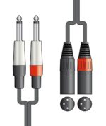 26J-2XM075 Καλώδιο Ήχου 2 x XLR Male - 2 x 6.3mm Mono Jack 0.75m (Τεμάχιο) - Image 2