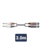 26J-2XM300 Καλώδιο Ήχου 2 x 6.3mm Mono Jack Plugs - 2 x XLR Male 3m (Τεμάχιο) - Image 3