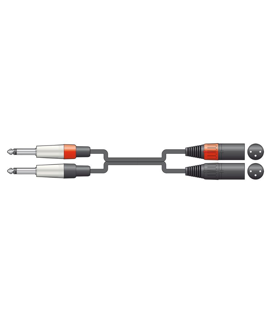 26J-2XM300 Καλώδιο Ήχου 2 x 6.3mm Mono Jack Plugs - 2 x XLR Male 3m (Τεμάχιο)
