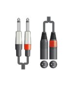 26J-2XM300 Καλώδιο Ήχου 2 x 6.3mm Mono Jack Plugs - 2 x XLR Male 3m (Τεμάχιο) - Image 2