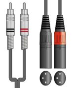 2R-2XM300 Kαλώδιο Ήχου 2 x RCA Plugs - 2 x XLR Male 3m (Τεμάχιο) - Image 2