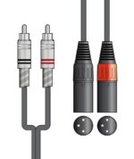 2R-2XM075 Καλώδιο Ήχου 2 x RCA Plugs - 2 x XLR Male 0.75m (Τεμάχιο) - Image 2