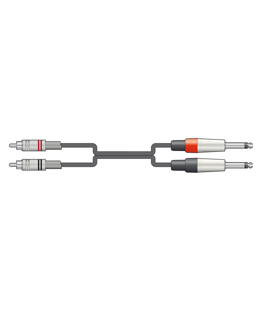 2R-2M6J600 Καλώδια Ήχου 2 x 6.3mm Mono Jack - 2 x RCA 6m (Τεμάχιο)