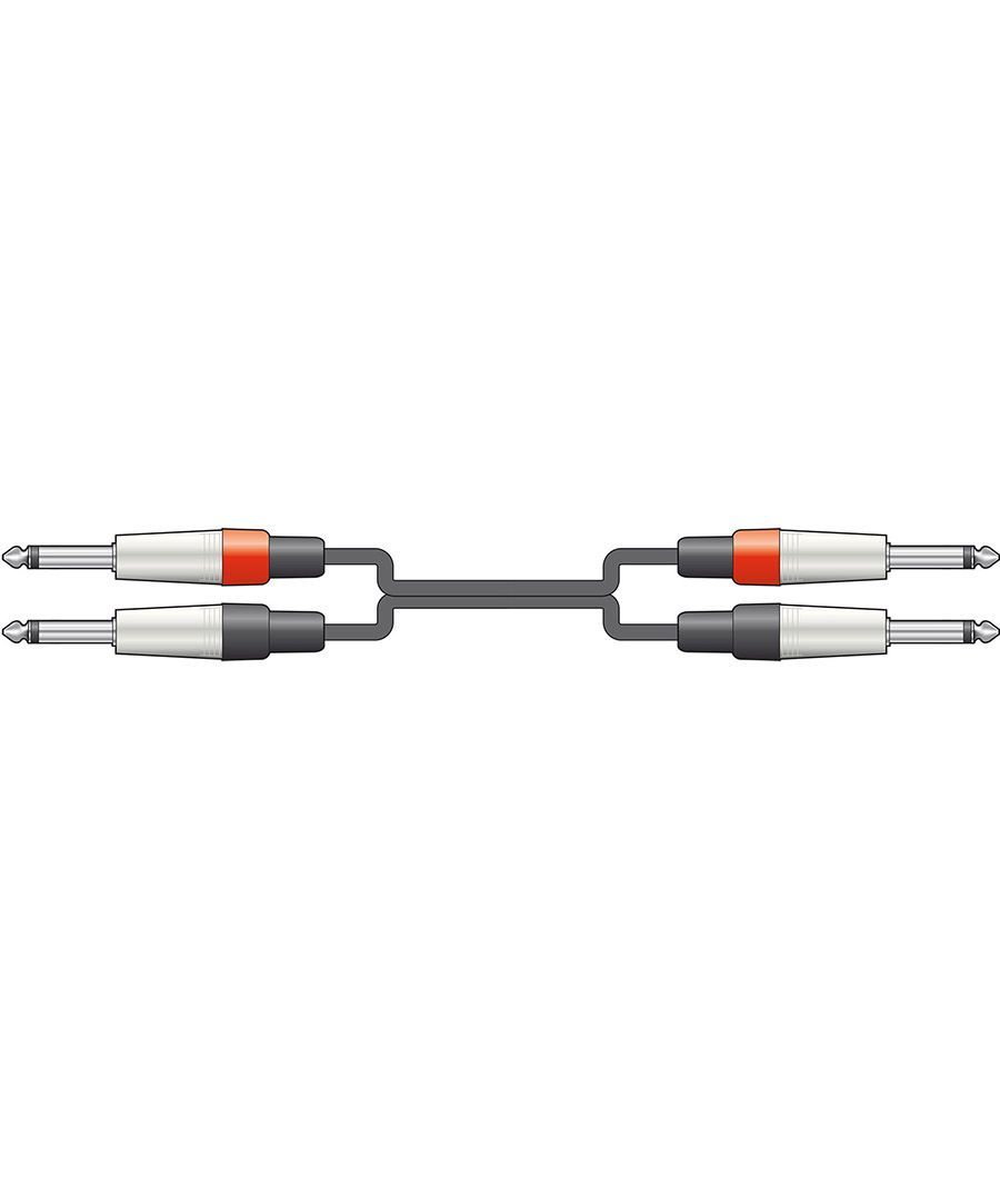 Chord 2M6J-J300 Καλώδιο Ήχου 2 x 6.3mm Mono Jack Plugs - 2 x 6.3mm Mono Jack Plugs 3m (Τεμάχιο)
