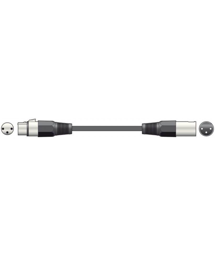 Qtx 190.081UK Καλώδιο σύνδεσης XLR θηλυκό - XLR αρσενικό 3m