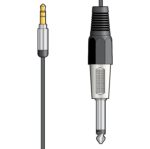 Chord MP3-JK Καλώδιο Ήχου 3.5mm Stereo Jack Plug -  6.3mm Mono Jack Plug 1.5m (Τεμάχιο) - Image 2