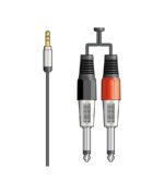 Citronic S3J-26J150 Καλώδιo Ήχου 3.5mm Stereo Jack Plug - 2 x 6.3mm Mono Jack Plugs 1,5 m (Τεμάχιο) - Image 2