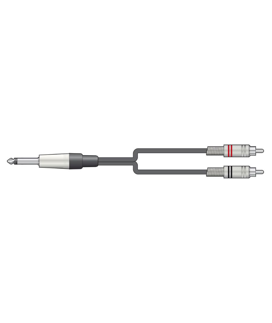 M6J-2R150 Καλώδιο Ήχου 6.3mm Mono Jack Plug - 2 x RCA Plugs 1,5 m (Τεμάχιο)