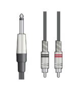 M6J-2R150 Καλώδιο Ήχου 6.3mm Mono Jack Plug - 2 x RCA Plugs 1,5 m (Τεμάχιο) - Image 2