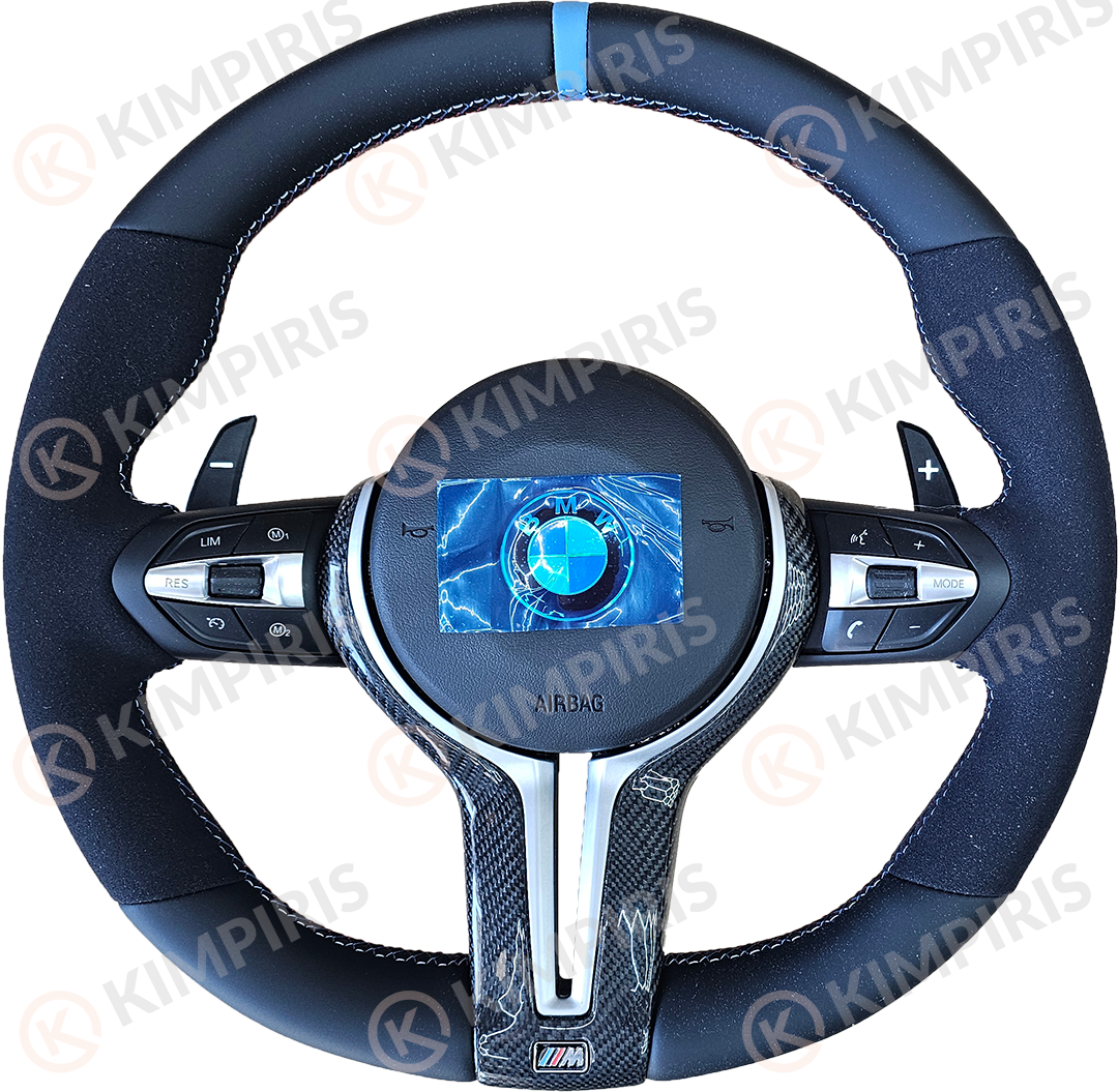 20241230_121017 Τιμόνι Αυτοκινήτου για BMW μαρκέ (Alcadara Blue Edition) - Image 1