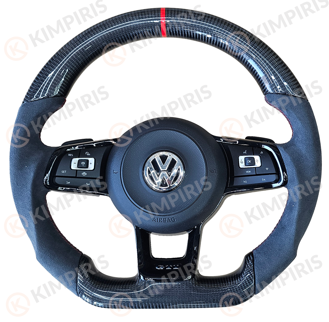 20241230_122840 Τιμόνι Αυτοκινήτου για Volkswagen μαρκέ (Red Edition) - Image 1