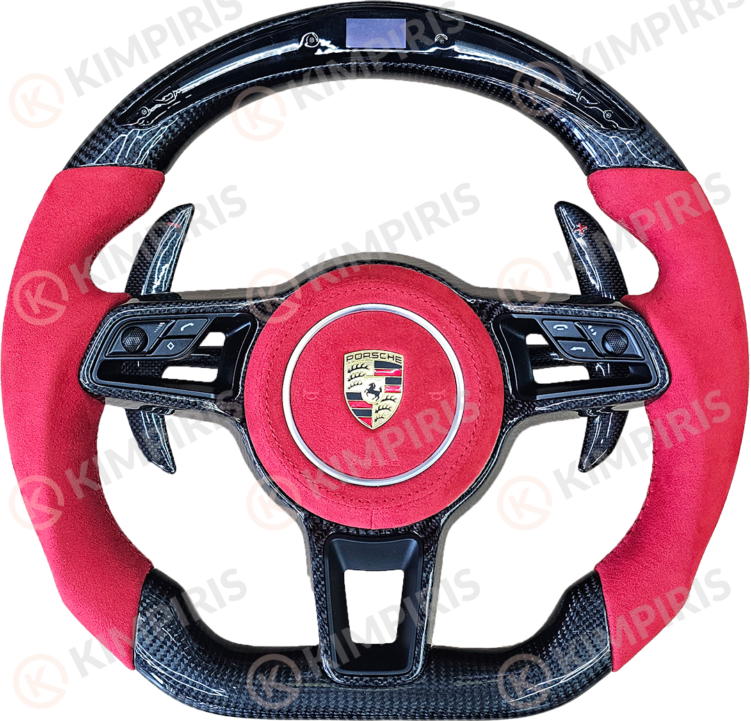 20250108_142229 Τιμόνι Αυτοκινήτου για Porsche μαρκέ (Full Led Alcantara Red Edition) - Image 1