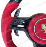 Τιμόνι Αυτοκινήτου για Porsche μαρκέ (Full Led Alcantara Red Edition) - Image 3