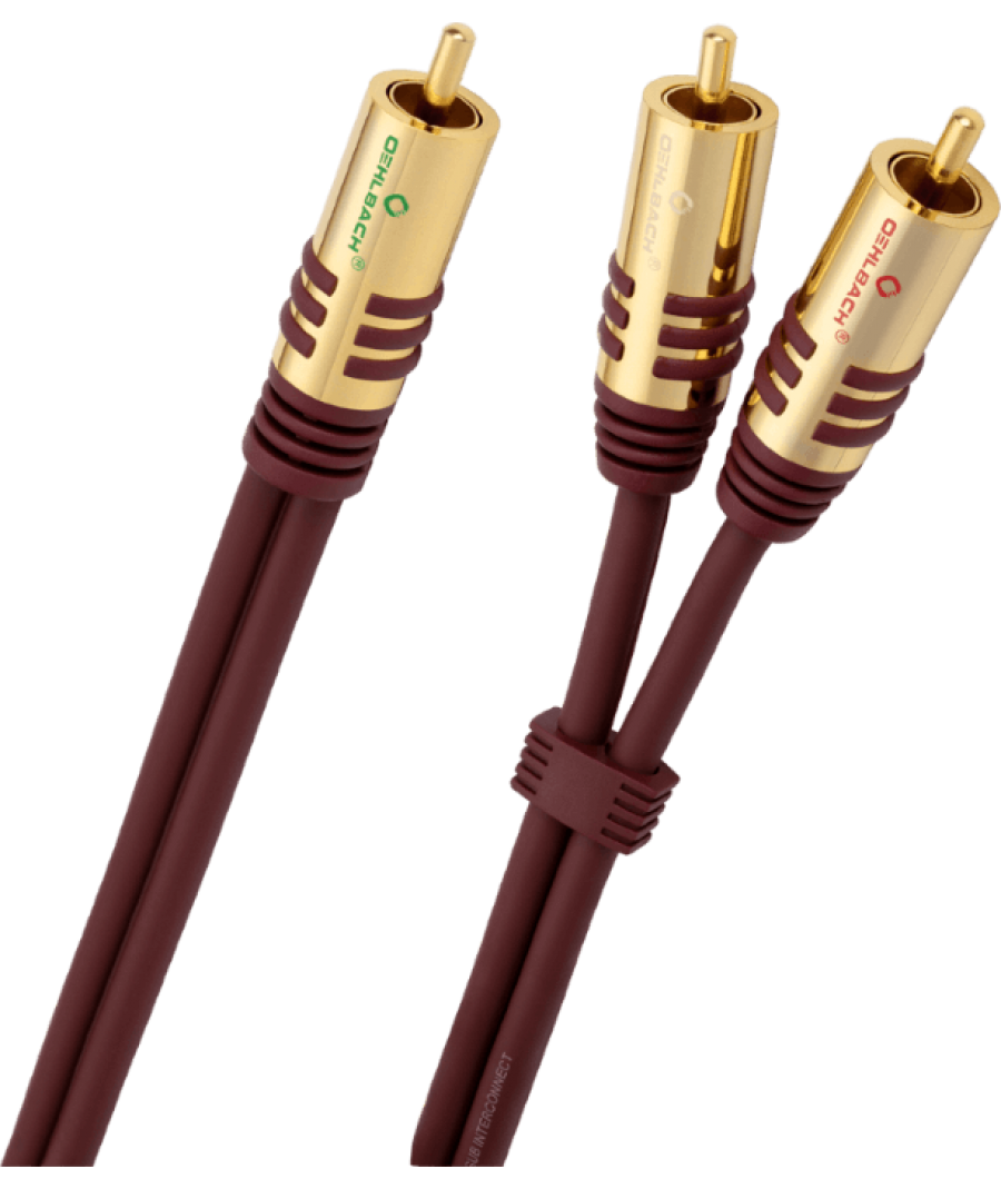 Oehlbach NF Y-Sub Καλώδιο Subwoofer RCA - 2 x RCA 1m Purple (Τεμάχιο)