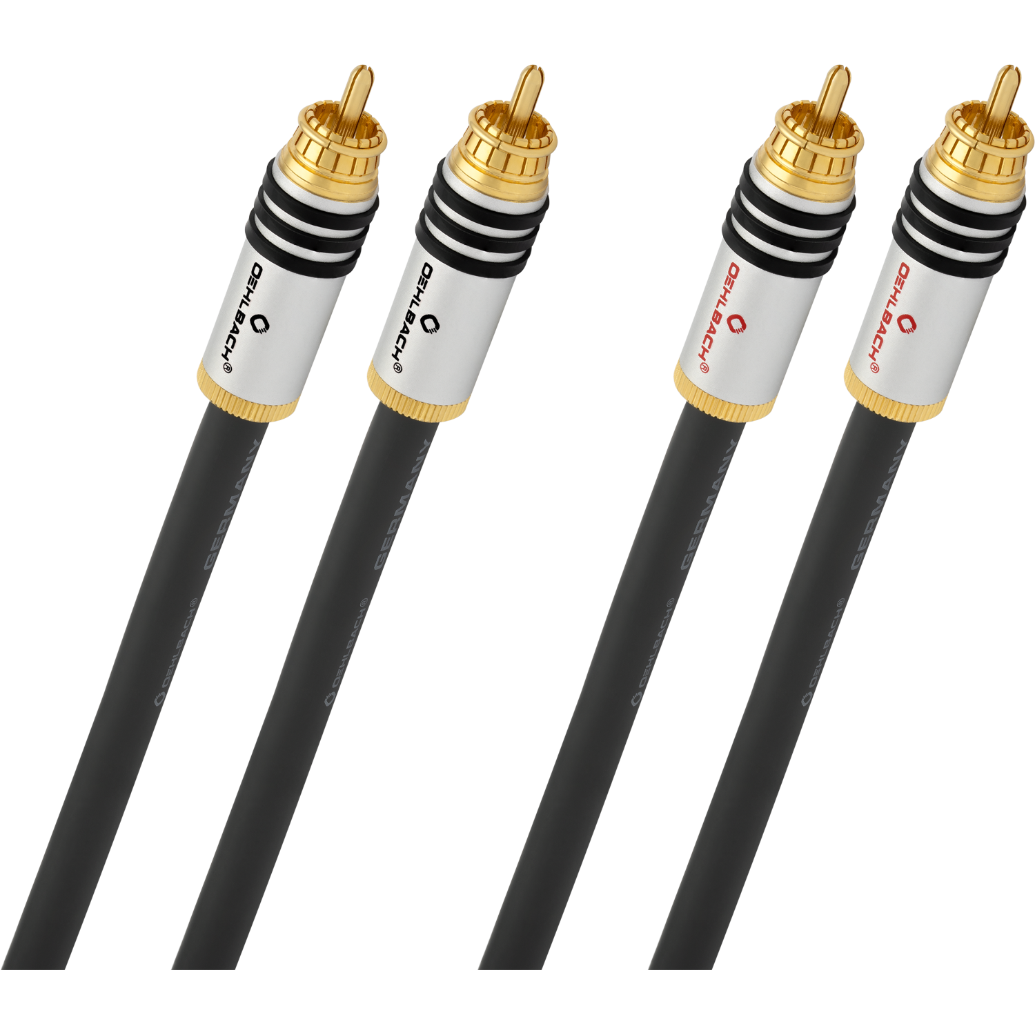 Oehlbach NF 14 Master NF Audio Καλώδιο 2xRCA - 2xRCA 5m Anthracite (2 Τεμάχια)