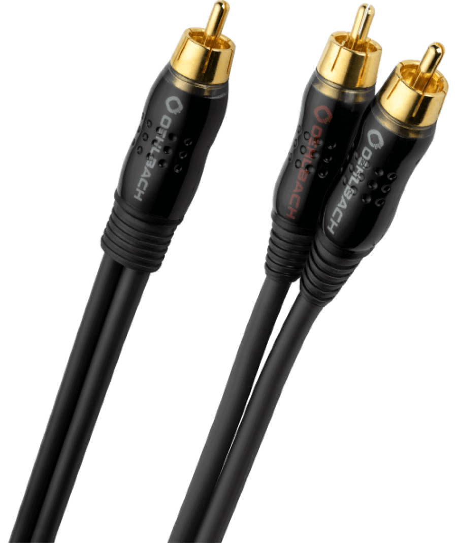 Oehlbach BOOOM Καλώδιο Subwoofer Y-RCA RCA - 2 x RCA 12.5m Black