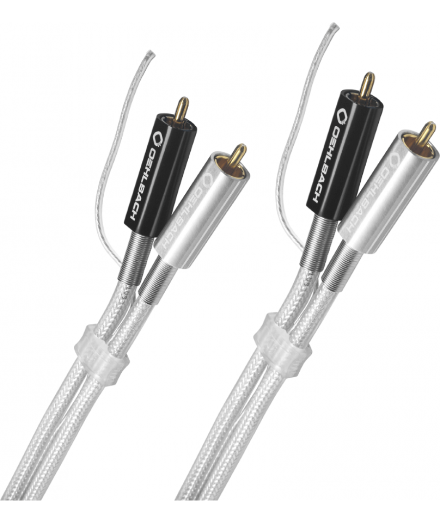 Oehlbach Silver Express Plus Phono NF Audio Διπλό Καλώδιο RCA για πικάπ με Γείωση 1.50m (Τεμάχιο)