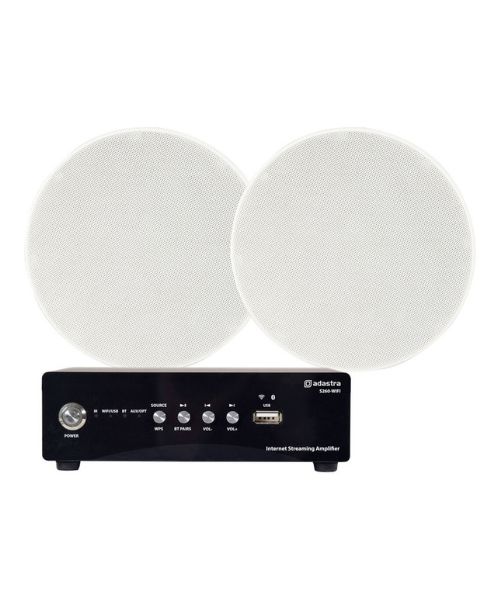 Adastra Smart Pack Multiroom1 Πακέτο με Streaming Ενισχυτή S260-WIFI και 2 Ηχεία Οροφής SL6 Λευκά (Σετ)