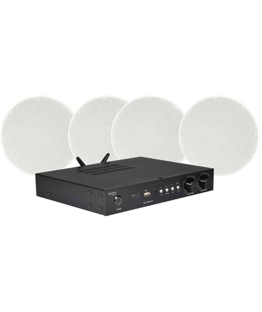 Adastra Smart Pack Multiroom2 Πακέτο με Streaming Ενισχυτή S460-WIFI και 4 Ηχεία Οροφής SL6 Λευκά (Σετ)