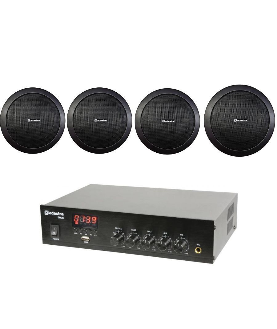 Adastra Smart Pack Black Πακέτο με Ενισχυτή DM25 και 4 Ηχεία Οροφής EC56V-B (Σετ)