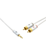Oehlbach i-Connect J Καλώδιο ήχου φορητής συσκευής  3.5mm Jack  - 2 x RCA  1.5m White (Τεμάχιο) - Image 3